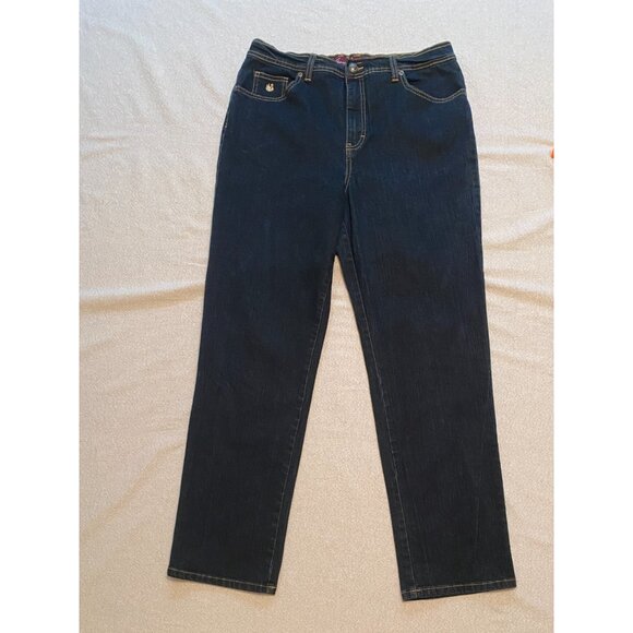 Gloria Vanderbilt size 14 dark denim jeans. Amanda style - Picture 1 of 9